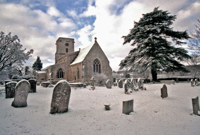 St Mary's Lower Heyford - midwinter snow